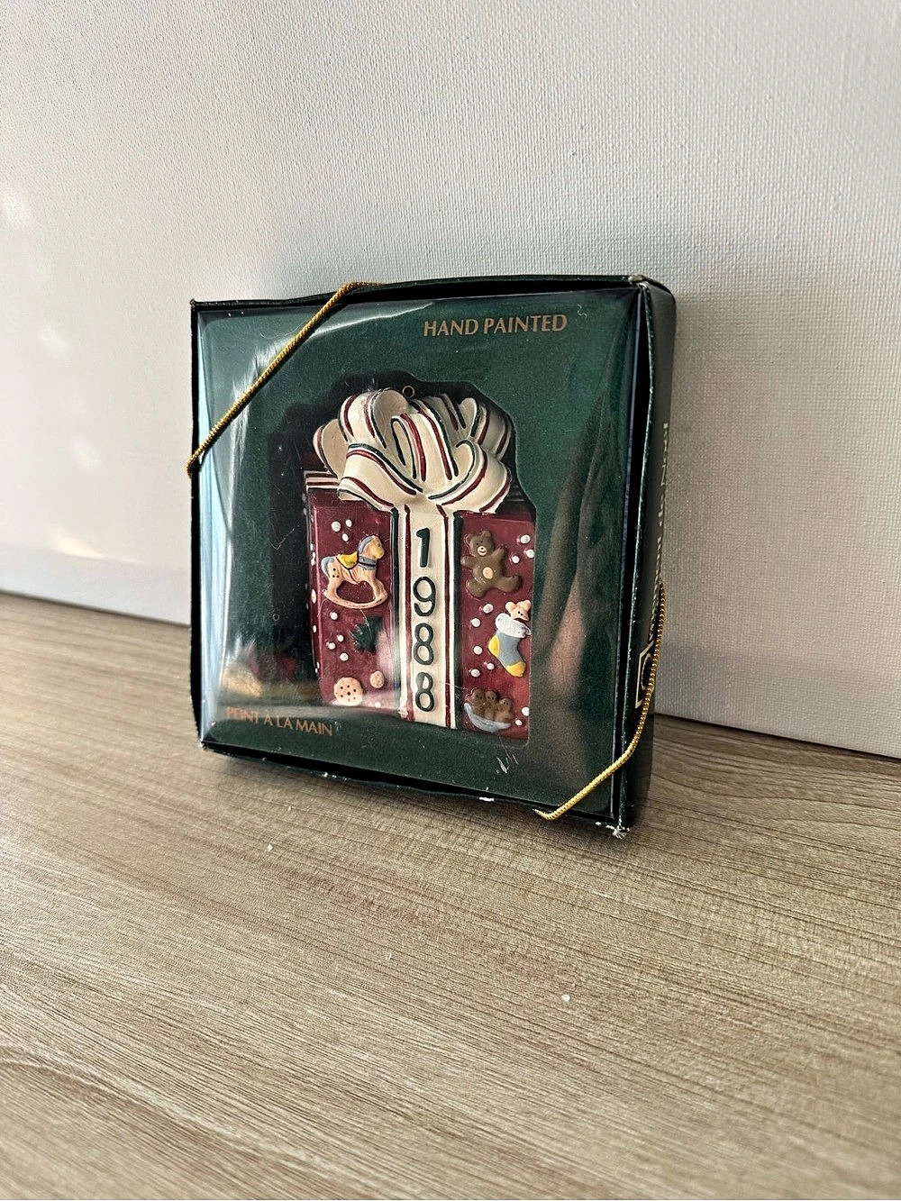 Vintage 1988 Eaton’s Christmas Treasure Hand Painted Gift Ornament Boxed